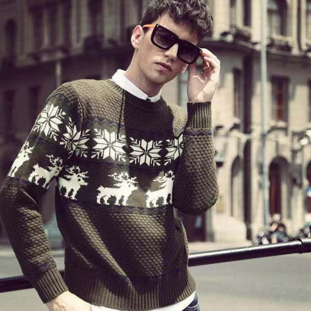 Men Autumn Casual Vintage Style Turtleneck Sweater