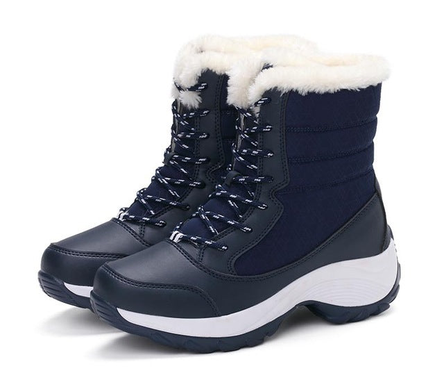 Women boots non-slip waterproof winter ankle snow boots women platform winter shoes with thick fur botas mujer