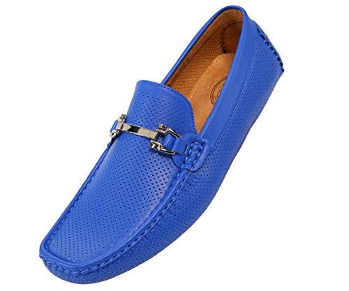 Amazon.com | Amali Mens Perforated Smooth Driver, Comfortable Loafer Shoe, Casual Driving Moccasin, Style Nolan | Loafers & Slip-Ons
