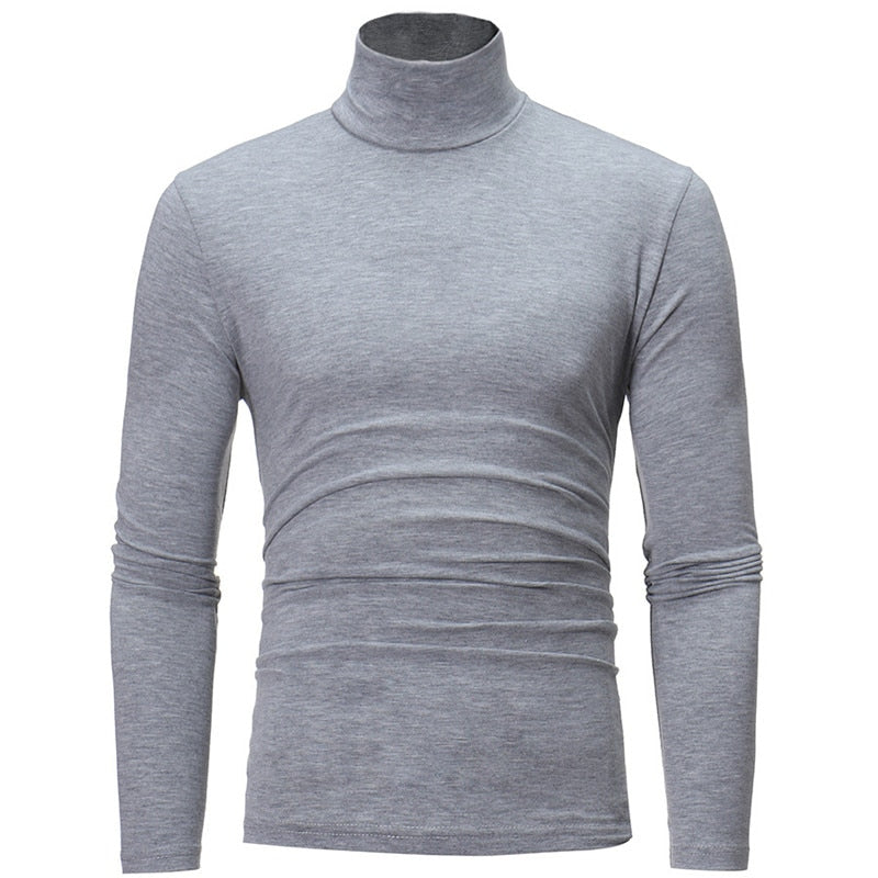 Men Spring Autumn turtleneck knitting brand long sleeve