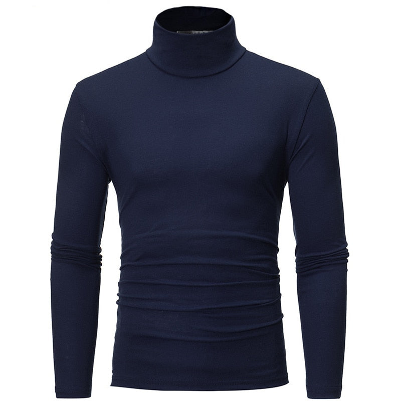 Men Spring Autumn turtleneck knitting brand long sleeve