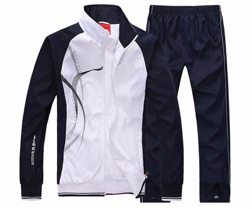 Men's Set Spring Autumn Jogging Sportswear One Piece Sport Suit Jacket+Sweatpants Sweatsuit Men Basketball Tracksuit Clothing