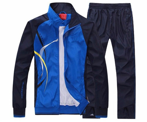 Men's Set Spring Autumn Jogging Sportswear One Piece Sport Suit Jacket+Sweatpants Sweatsuit Men Basketball Tracksuit Clothing