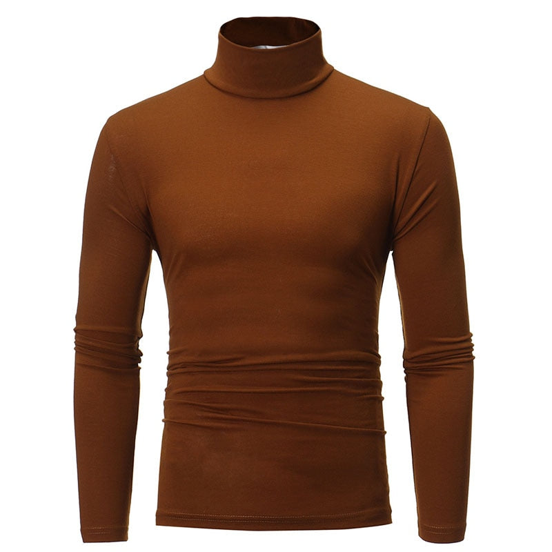 Men Spring Autumn turtleneck knitting brand long sleeve
