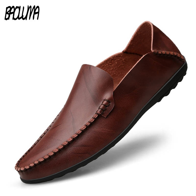 Men Designer Man casual wear
 Shoes Brand Genuine Split Leather Shoes Italy Men Sneakers Non-slip Loafers Flats Driving Men Shoes