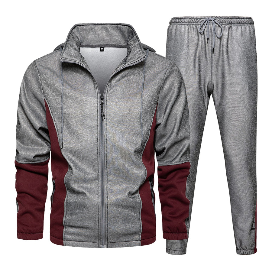 2022 Men's Hip Hop Tracksuit Mens Spring Clothing 2 Pieces Sets Man Streetwear Zipper Jacets And Harem Pants + Sweatshirt Suits