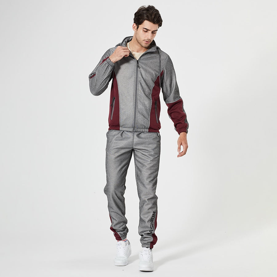 2022 Men's Hip Hop Tracksuit Mens Spring Clothing 2 Pieces Sets Man Streetwear Zipper Jacets And Harem Pants + Sweatshirt Suits