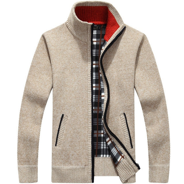Winter Thick Men's Knitted Sweater Coat