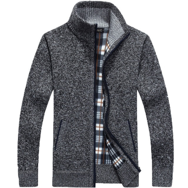 Winter Thick Men's Knitted Sweater Coat