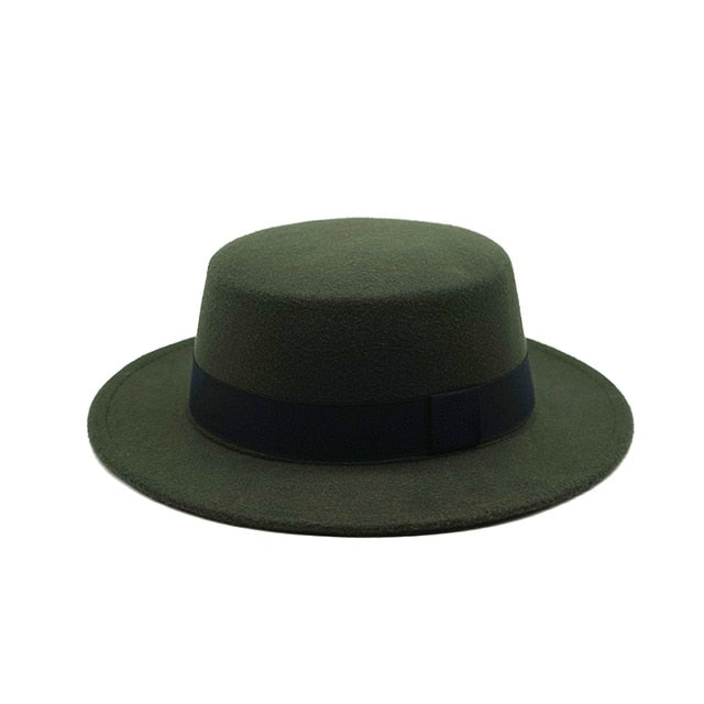 Winter Autumn Imitation Woolen Women Men Ladies Fedoras Top Jazz
