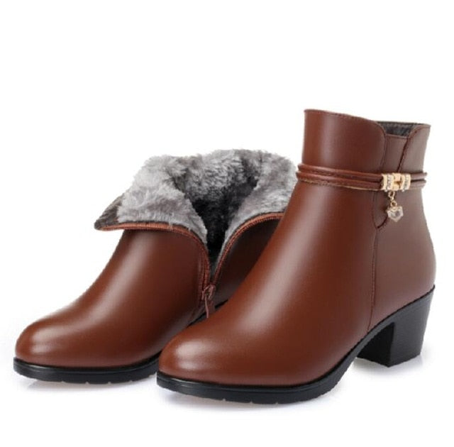2021 Women NEW  Soft Leather  Ankle Boots