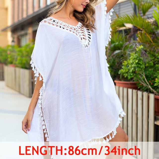 Sexy Tassel Cover Ups Tunic Swimsuit 2021