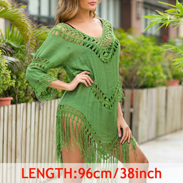Sexy Tassel Cover Ups Tunic Swimsuit 2021