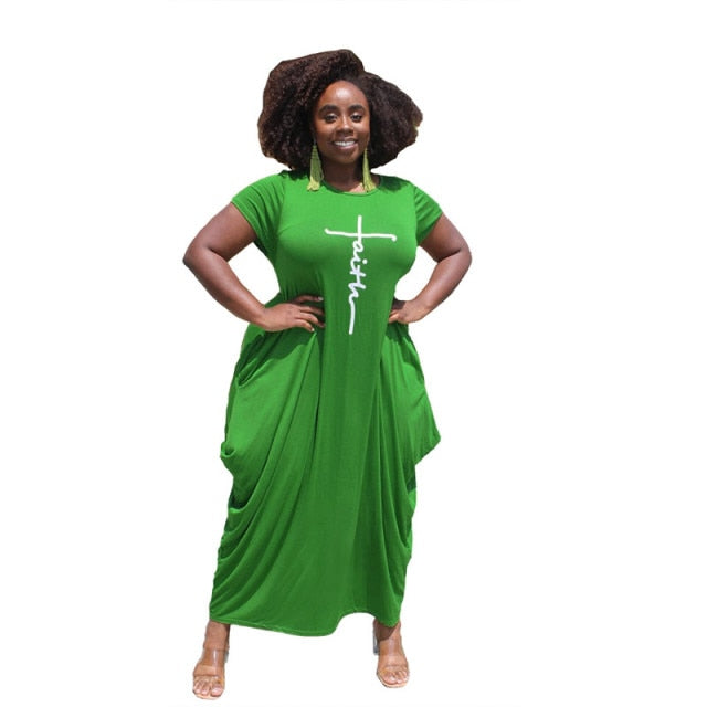 Women Summer 2021 Plus Size Bodycon Super Stretchy Streetwear Maxi Dress