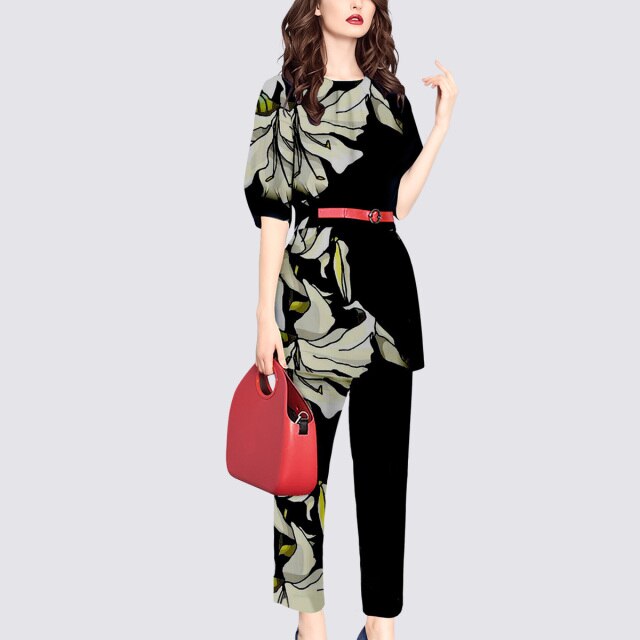 2021 summer new style two-piece blouse and pants