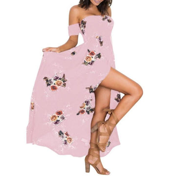 Women Long Maxi Off Shoulder Floral Dresses