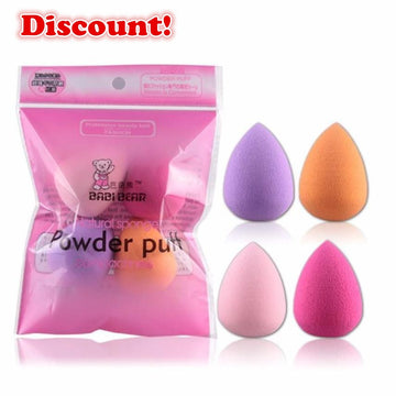 MAANGE Hot Women 4pcs Professional Makeup Sponge Blush Foundation Puff Multi Shape Sponges Makeup High Quality recommend Praise