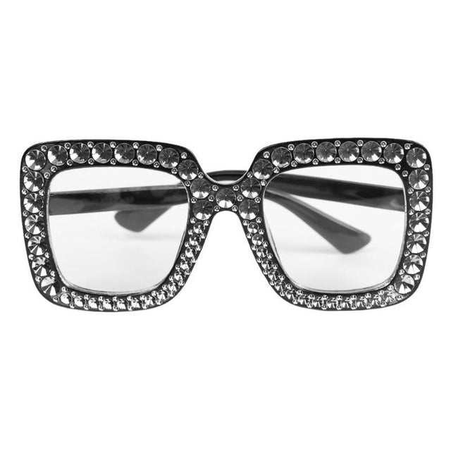 New Fashion Big Frame Dazzle Sunglasses Brand Designer Simulated Diamond Cool in Groove Oversize Vintage Sunglasses Women UV400