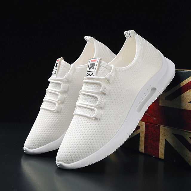 Light Weight Sneakers Men Air Mesh Breathable White Men Trainers Shoes Hot Sale New Fashion Outdoor Jogging Men Running Shoes